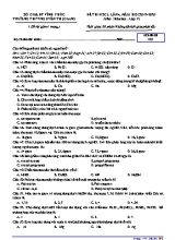 Đề khảo sát chất lượng lần 4 môn Hóa học Lớp 12 - Mã đề 103 - Năm học 2019-2020 - Trường THPT Nguyễn Thị Giang